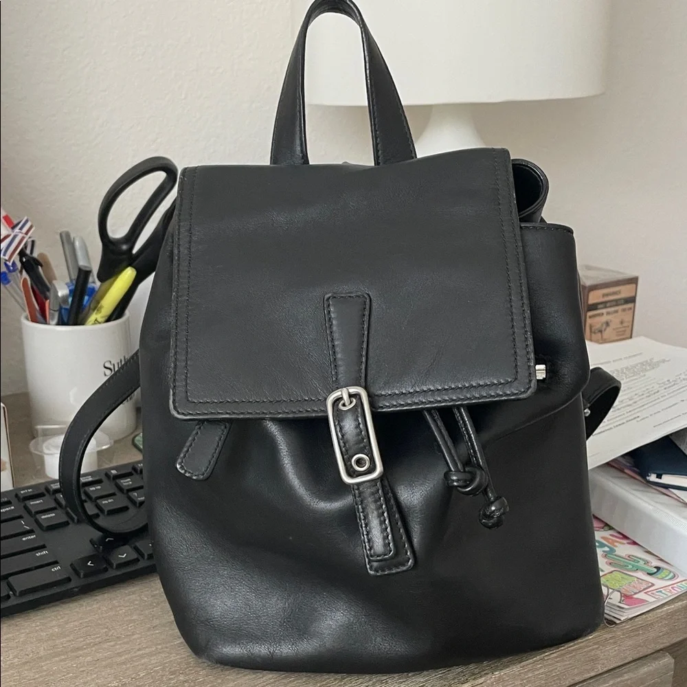 Coach Black Leather Women's Backpack